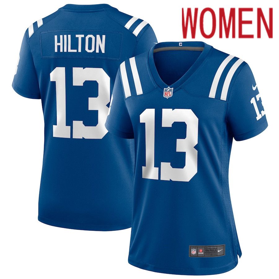 Cheap Women Indianapolis Colts 13 T.Y. Hilton Nike Royal Player Game NFL Jersey